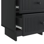 vidaXL Cabinet de chevet Noir 43 x 34 5 x 47 5 cm Bois d'ingénierie