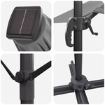 vidaXL Parasol cantilever Roma avec LEDs en anthracite  352x251x265 cm en aluminium.