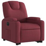 vidaXL Fauteuil inclinable électrique rouge bordeaux tissu