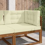 vidaXL Coussin de canapé d'extérieur 3 Pièces Crème Polyester