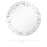 vidaXL Miroir à LED pour salle de bain 80 cm