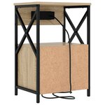 vidaXL Cabinet de chevet avec tiroir Chêne sonoma 40 x 31 x 60 cm