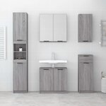 vidaXL Armoire de bain Sonoma gris 64 5x33 5x59 cm Bois d'ingénierie