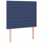 vidaXL Sommier à lattes de lit et matelas et LED Bleu 120x200 cm Tissu