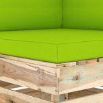 vidaXL Canapé de jardin 2 places avec coussins Bois imprégné de vert