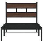 vidaXL Cadre de lit sans matelas avec tête de lit 80x200 cm