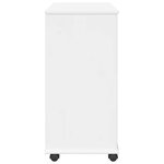 vidaXL Cabinet roulant Blanc 63 5 x 39 x 79 cm Bois de Pin Massif