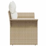 vidaXL Canapé de jardin avec coussin Beige 141 x 62 x 69 cm polyrotin
