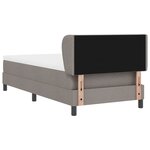 vidaXL Lit Box Spring avec Matelas Taupe 100x200 cm Tissu