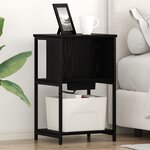 vidaXL Cabinet de chevet Chêne noir 38 x 31 x 61 cm Bois d'ingénierie