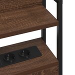 vidaXL Tête de lit de rangement Chêne marron 200 cm Bois d'ingénierie