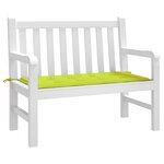 vidaXL Coussin de banc de jardin vert brillant 100x50x3cm tissu oxford