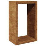 vidaXL Portant de bois de chauffage 60x40x100 cm acier corten