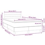 vidaXL Sommier à lattes de lit avec matelas LED gris foncé 120x190 cm