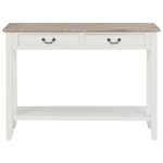 vidaXL Table console Blanc 110x35x80 cm Bois