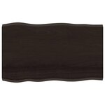 vidaXL Dessus de table bois chêne massif traité bordure assortie