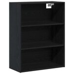 vidaXL Haut Armoire Montage mural 2 Pièces Chêne noir 70 x 34 x 180 cm