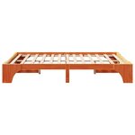 vidaXL Cadre de lit Marron cire 207 x 147 x 30 cm Bois massif en pin