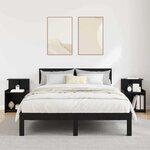 vidaXL Cabinet de chevet 2 Pièces Chêne noir 40 x 35 x 60 cm