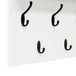 vidaXL Porte-manteau mural avec étagère Blanc Bois d'ingénierie