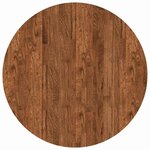vidaXL Plateau de table Marron foncé Ø 80 x 2.5 cm Chêne massif