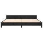 vidaXL Cadre de lit sans matelas noir 200x200 cm velours