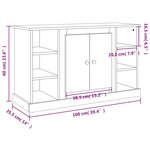 vidaXL Buffet Chêne sonoma 100x35 5x60 cm Bois d'ingénierie