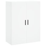 vidaXL Buffet haut Blanc 69 5x34x180 cm Bois d'ingénierie
