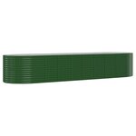 vidaXL Lit surélevé de jardin Acier galvanisé 396x100x68cm Vert