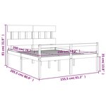 vidaXL Lit pour personne âgée sans matelas blanc bois massif