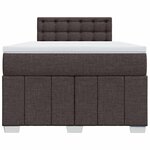 vidaXL Sommier à lattes de lit avec matelas Marron foncé 120x200 cm