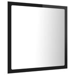 vidaXL Miroir LED de salle de bain Noir brillant 40x8 5x37cm Acrylique