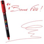 Marqueur Posca Rouge PC1MR Pointe calibrée extra-fine - Posca