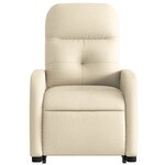vidaXL Fauteuil inclinable électrique crème tissu