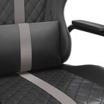 vidaXL Chaise de jeu Noir et gris Similicuir
