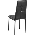 Lot de 6 chaises siège de salon cuisine salle à manger design élégant avec brillant noir 08_0000170