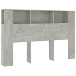 vidaXL Armoire de tête de lit Gris béton 160x18 5x104 5 cm