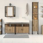 vidaXL Ensemble de mobilier de salle de bain 4 Pièces Chêne artisanal