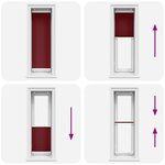 vidaXL Store plissé rouge bordeaux 45x100 cm largeur du tissu 44 4 cm