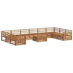 vidaXL Ensembles de canapés 11 pc Naturel Bois d'Acacia Massif