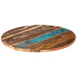 vidaXL Dessus de table rond 80 cm 25-27 mm Bois de récupération solide