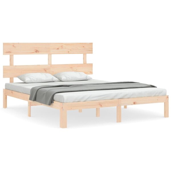 vidaXL Cadre de lit sans matelas bois de pin massif