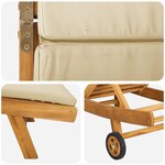 vidaXL Transat Marron et beige Polyester