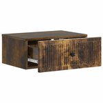 vidaXL Cabinet de chevet avec tiroir Chêne fumé 49 x 34 5 x 20 cm