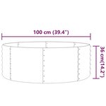vidaXL Lit surélevé de jardin Acier enduit de poudre marron