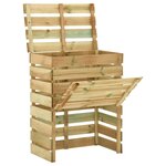 vidaXL Composteur de jardin à lattes 80x50x100 cm Bois de pin imprégné