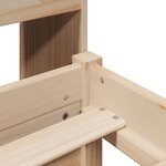 vidaXL Lit bibliothèque sans matelas 160x200 cm bois massif de pin
