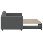 vidaXL Lit de jour avec lit gigogne gris foncé 80x200 cm tissu