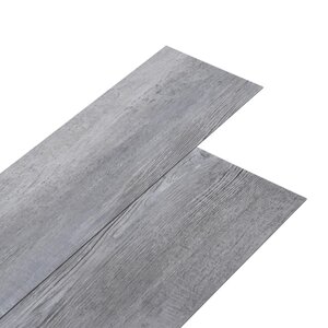 vidaXL Dalles de plancher PVC 5 02 m² 2 mm autoadhésif gris bois mat