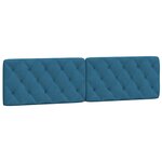 vidaXL Cadre de lit sans matelas bleu 200x200 cm velours